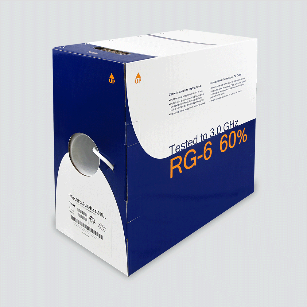 [IPP-WVN-RG6UMWH4] Wavenet RG-6U 60% WHITE 1,000FT/REELEX II - CM RG6UMWH4