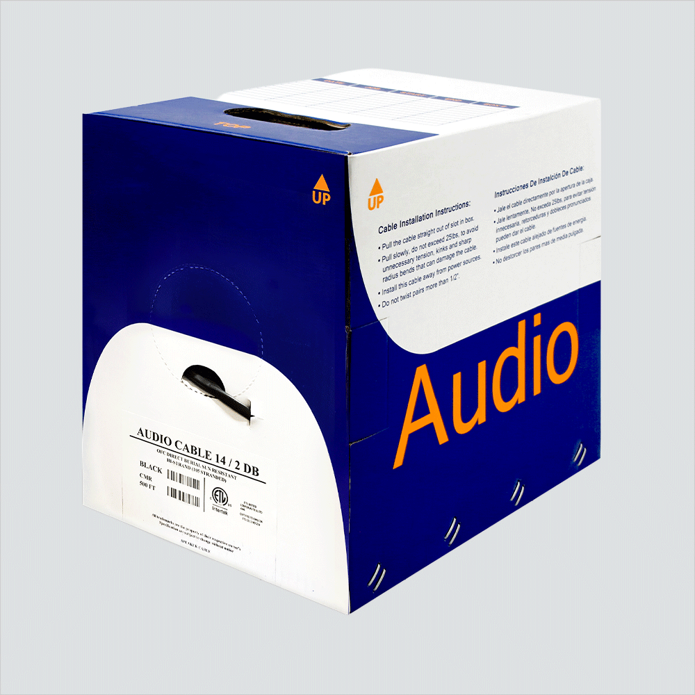 [IPP-WVN-AC1402OSPBK4-500] Wavenet 14/2 Audio Cable DB UV Rated Black, OUTDOOR DB, 500' AC1402OSPBK4-500