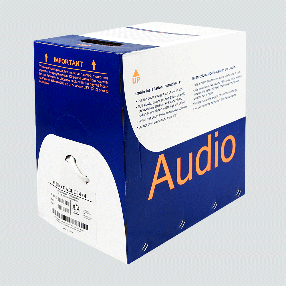 [IPP-WVN-AC1404RBK4-500] Wavenet 14/4 Audio Cable CMR Black 500' AC1404RBK4-500
