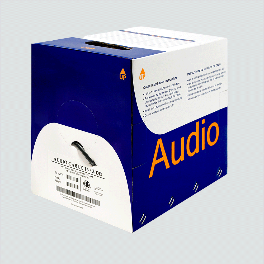 [IPP-WVN-AC1602OSPBK4-500] Wavenet 16/2 Audio Cable DB UV Rated Black, OUTDOOR DB, 500' AC1602OSPBK4-500