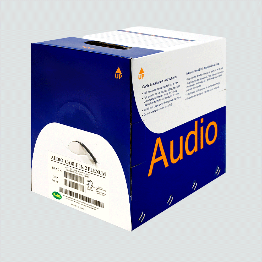 [IPP-WVN-AC1602UPBK4-500] Wavenet 16/2 Audio Cable Plenum Black 500' AC1602UPBK4-500