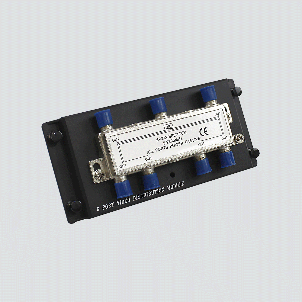 Wavenet 2 GHz 6-PORT PASSIVE VIDEO SPLITTER W/ PLASTIC BRACKET WHVS1006