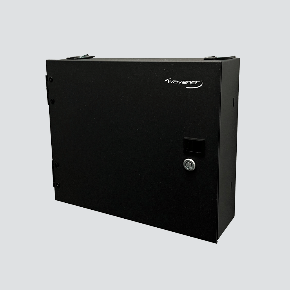 Wavenet 4-PANEL, FIBER OPTIC WALL MOUNT ENCLOSURE,W/TWO SPLICE TRAYS WMFO-4P