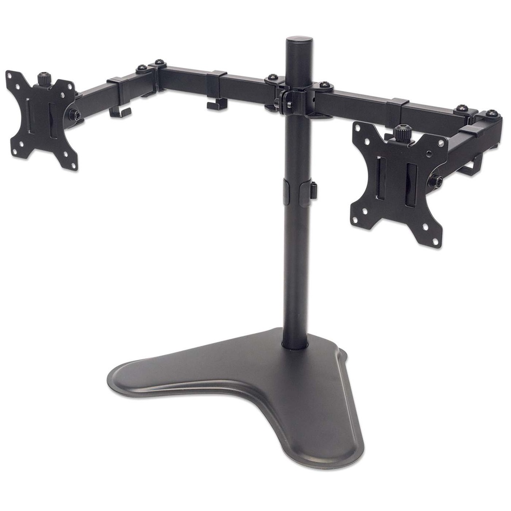 [Universal Dual Monitor Stand with Double-Link Swing Arms] Universal Dual Monitor Stand with Double-Link Swing Arms