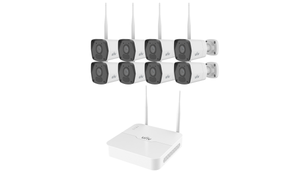 Uniview UNV 1+8 WiFi Bullet Kit 2.8mm KIT/NVR301-08S4-LW/8*IPC2122LB-AF28WK-WF