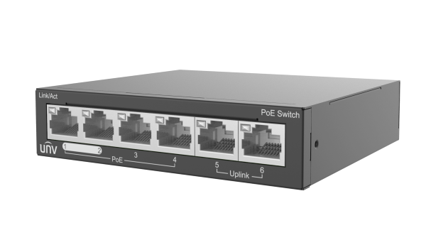 Uniview UNV Ethernet 4 Port 60W PoE Switch NSW2020-6T-POE-IN