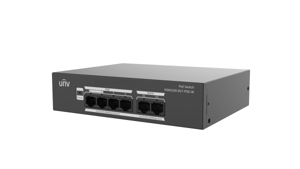 Uniview UNV Giga 4 Port Lite Cloud Managed PoE Switch NSW2100-6GT-POE-IN