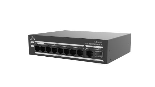 Uniview UNV Giga 8 Port Lite Cloud Managed PoE Switch NSW2100-9GT1GP-POE-IN