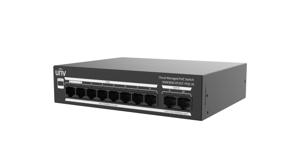 Uniview UNV Ethernet 8 Port 120W Cloud Managed Ethernet PoE Switch NSW3000-8T2GT-POE-IN