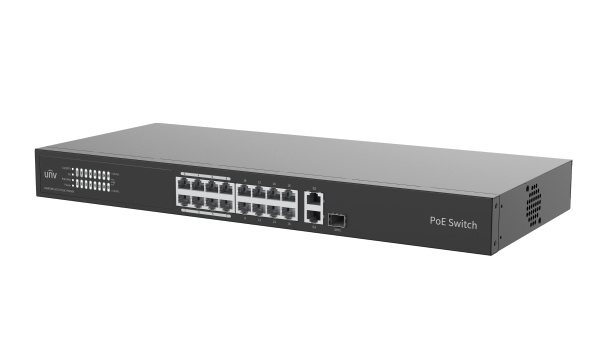 Uniview UNV Ethernet 16 Port 250W Cloud Managed Ethernet PoE Switch NSW3000-16T1GT1GC-POE-IN