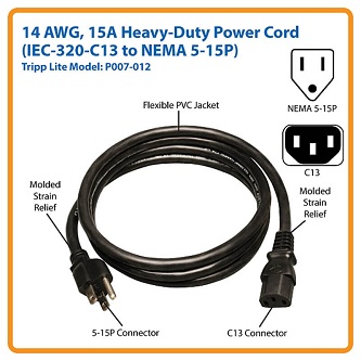 Heavy Duty Computer Power Exte