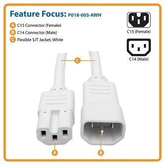 Heavy Duty Computer Power Cord