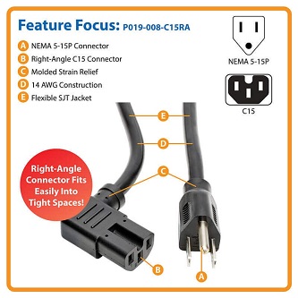 Heavy Duty Power Ext Cord 15A