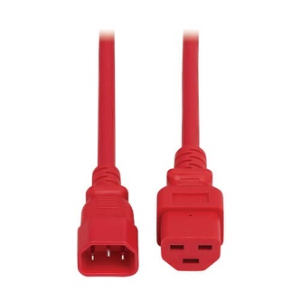 TRIPP PWR CORD C14 TO C21 2.5FT RED