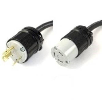 8 Foot 1-Phase L6-30R to L6-30P Pwr Cord