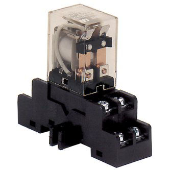 DIN RAIL MOUNT RELAY & BASE, UL RECOGNIZ