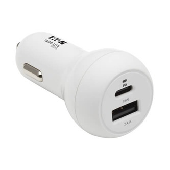 USB CAR CHARGER W/ USB C USB-A