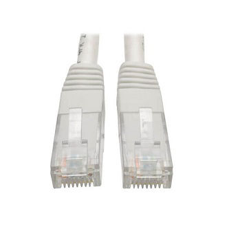 Cat6 Cable (RJ45 M/M),PoE,White,1 ft.