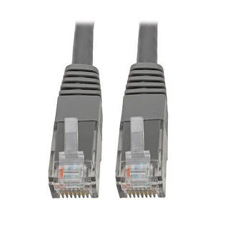 Cat6 Cable (RJ45 M/M),PoE,Gray,2 ft.