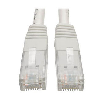 Cat6 Cable (RJ45 M/M),PoE,White,2 ft.