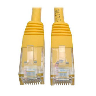 Cat6 Cable (RJ45 M/M),PoE,Yellow,2 ft.