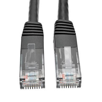 Cat6 Cable (RJ45 M/M),PoE,Black,3 ft.