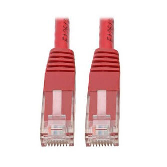 Cat6 Cable (RJ45 M/M),PoE,Red,3 ft.