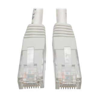 Cat6 Cable (RJ45 M/M),PoE,White,3 ft.