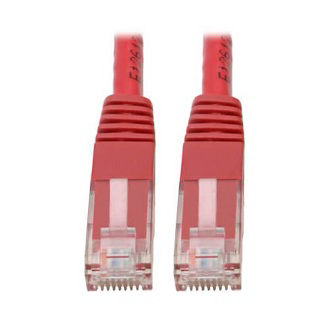 Cat6 Cable (RJ45 M/M),PoE,Red,6 ft.