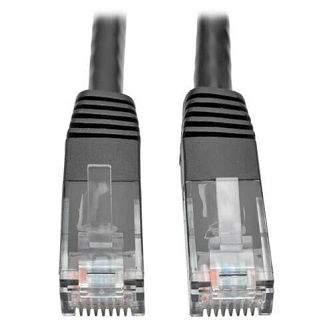 Cat6 Cable (RJ45 M/M),PoE,Black,10 ft.