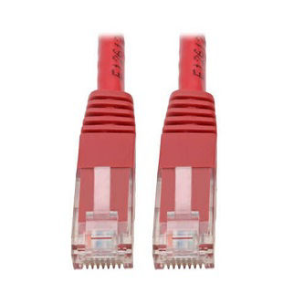 Cat6 Cable (RJ45 M/M),PoE,Red,10 ft.