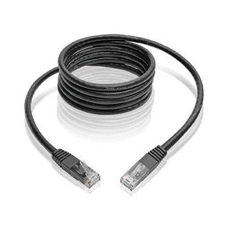 Cat6 Cable (RJ45 M/M),PoE,Black,14 ft.
