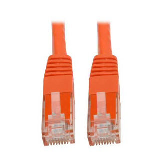 Cat6 Cable (RJ45 M/M),PoE,Orange,15 ft.