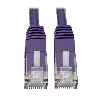 Cat6 Cable (RJ45 M/M),PoE,Purple,15 ft.