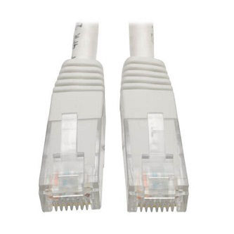 Cat6 Cable (RJ45 M/M),PoE,White,15 ft.