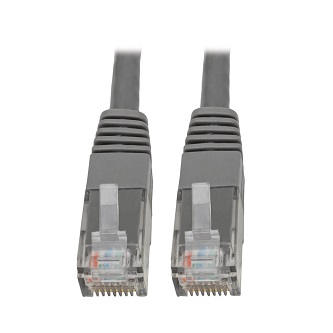 Cat6 Cable (RJ45 M/M),PoE,Gray,20 ft.