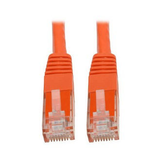 Cat6 Cable (RJ45 M/M),PoE,Orange,20 ft.