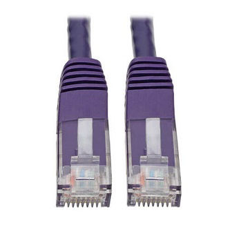 Cat6 Cable (RJ45 M/M),PoE,Purple,20 ft.