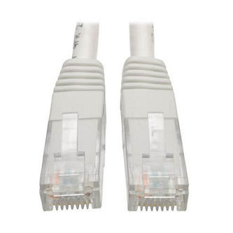 Cat6 Cable (RJ45 M/M),PoE,White,20 ft.