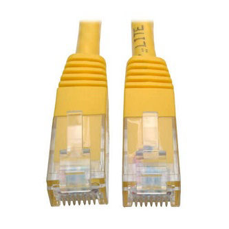 Cat6 Cable (RJ45 M/M),PoE,Yellow,20 ft.
