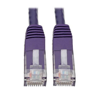Cat6 Cable (RJ45 M/M),PoE,Purple,25 ft.