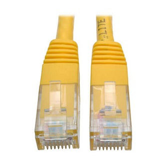 Cat6 Cable (RJ45 M/M),PoE,Yellow,25 ft.