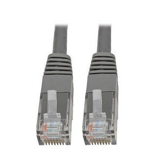Cat6 Cable (RJ45 M/M),PoE,Gray,35 ft.