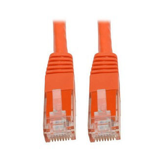 Cat6 Cable (RJ45 M/M),PoE,Orange,35 ft.