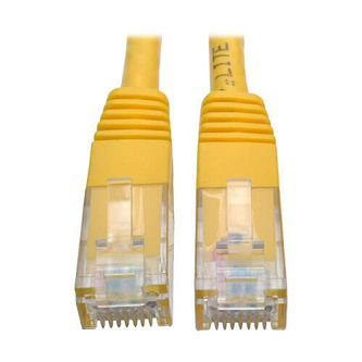 Cat6 Cable (RJ45 M/M),PoE,Yellow,35 ft.