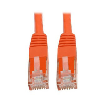 Cat6 Cable (RJ45 M/M),PoE,Orange,50 ft.