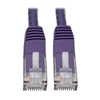 Cat6 Cable (RJ45 M/M),PoE,Purple,50 ft.