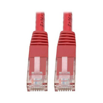 Cat6 Cable (RJ45 M/M),PoE,Red,50 ft.