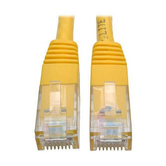 Cat6 Cable (RJ45 M/M),PoE,Yellow,50 ft.