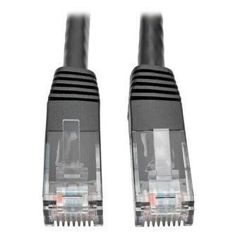 Cat6 Cable (RJ45 M/M),PoE,Black,100 ft.